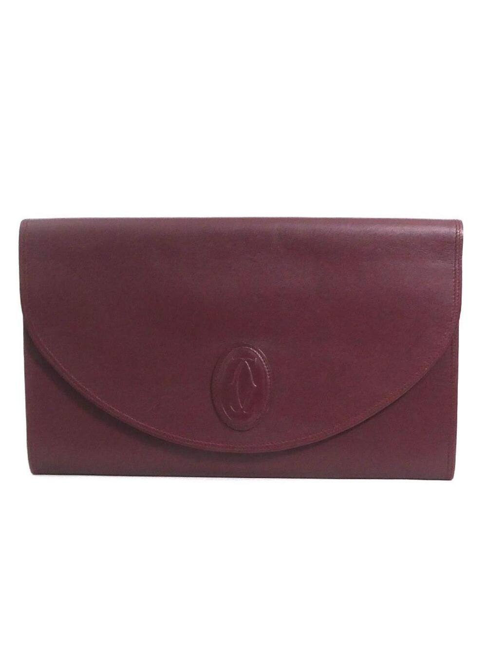 Auth Cartier Must De Clutch Bag #373970C12B